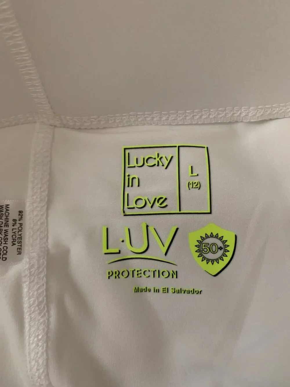 LUCKY IN LOVE Shades of Blue Biker Shorts in Blue/White Sz LARGE